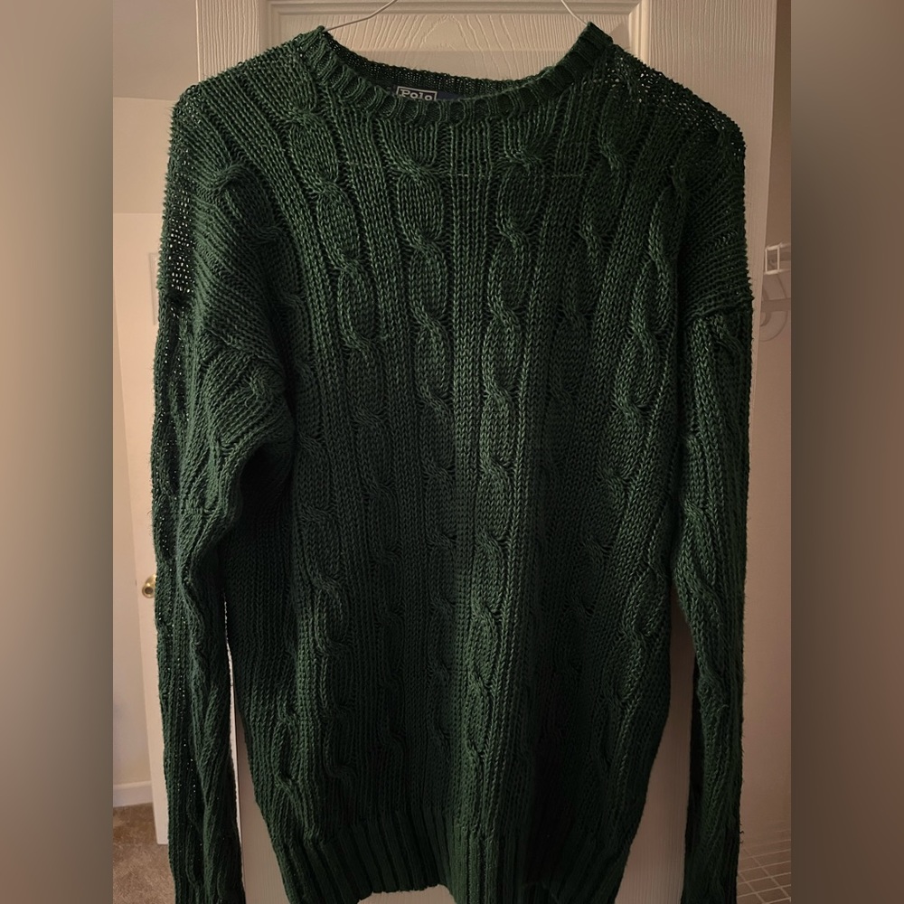 Polo Ralph Lauren Cable Knit Forest Green Sweater